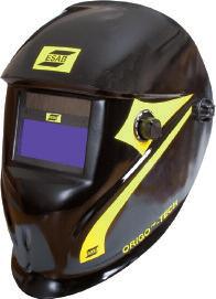 Origo -Tech 9-13 The new stylish high-tech helmet design from ESAB. The new shell is available in 2 striking high gloss colours, Yellow or Black.