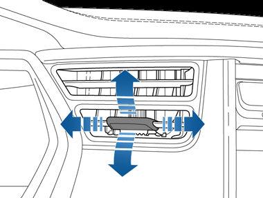 Climate Controls Ventilation To direct the flow of air inside Model X, move the interior vents up, down, or from side to side.