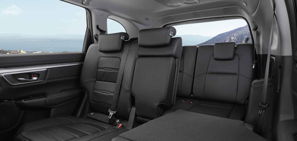 STYLE AND SOPHISTICATION, INSIDE AND OUT. 5-seats or 7-seats The adventure-ready CR-V sets a new standard for interior quality, comfort and sophistication.