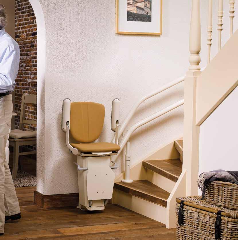 5 Advantages of the TWO Maximises space on the stairs for non stairlift users Strong, safe and