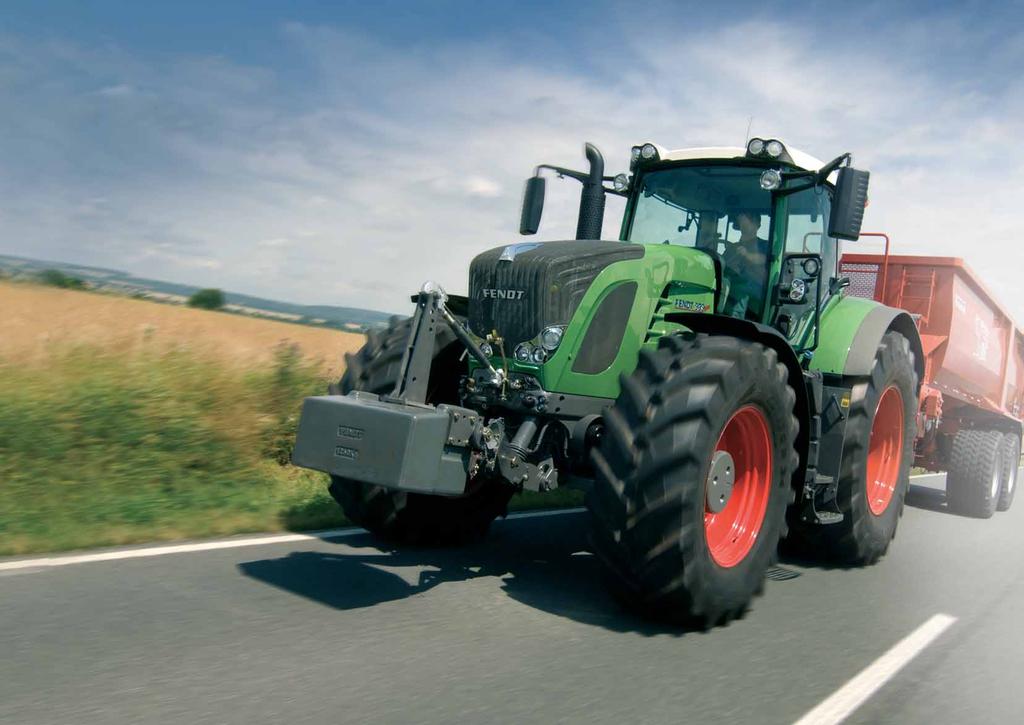 60 22 The Fendt 900 Vario for transport 23 Get to your destination faster and haul more Speed is a must for transport work exactly the right thing for the new 900 Vario with a top speed of 60 km/h.
