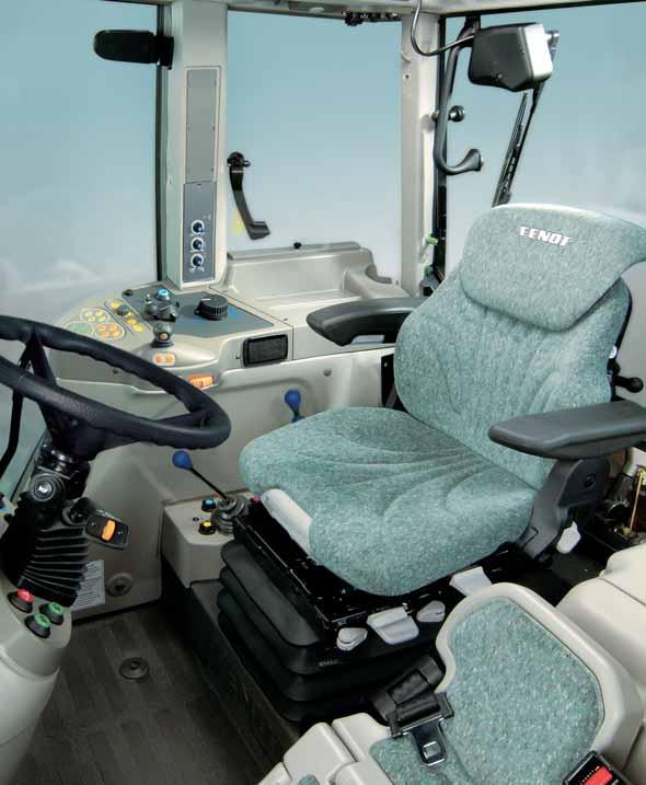 Tidy cab concept that concentrates on the essentials Pleasantly quiet work place;