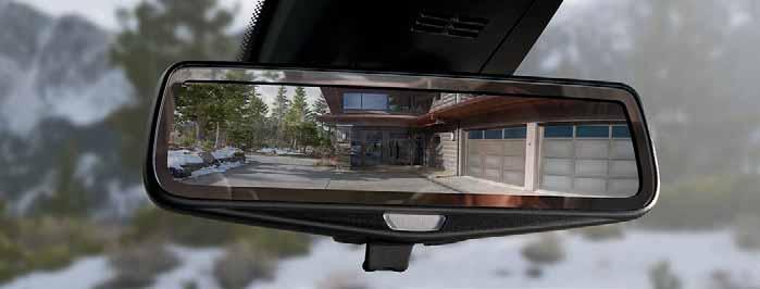 1. REAR CAMERA MIRROR. This technology projects a wide-angle view of the area behind your Traverse.