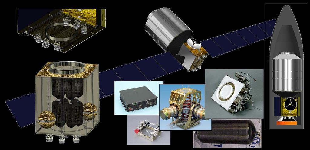 Figure 14. The SEP Heavy Payload Point Design (27kW Thruster input power, 40kW BOL Spacecraft Power) was based on current technologies and flight-proven components.