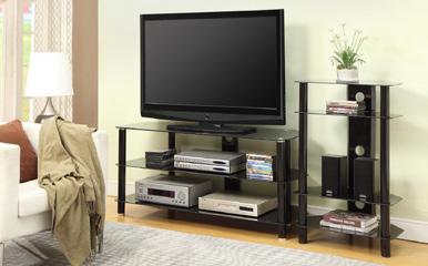 CONCORD AV FEATURES: Single bar, easy assembly Power management 5MM black tempered glass Weight