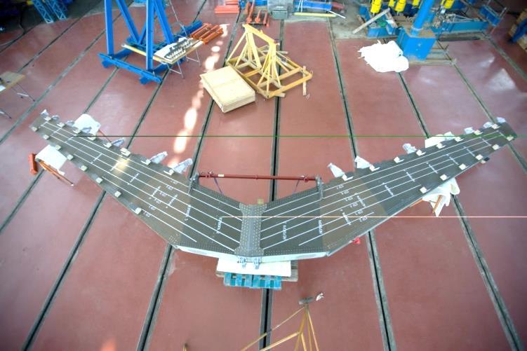 stabilizer; landing gear; full-scale samples of high-lift devices and empennage made of