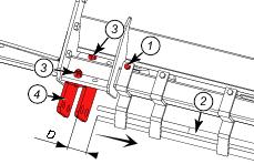 Adjusting the category - Loosen screw (1). - Remove the 2 nuts (3). - Position lower coupling yokes (4) opposite free holes. - Tighten the 2 nuts (3). Torque: 21 dan m (155 lbf ft).
