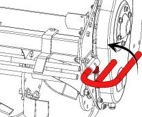 $INSTRUCTIONS FOR TRANSPORT Before placing the machine into transport position: Wait until the rotating parts have come to a complete stop. 1.