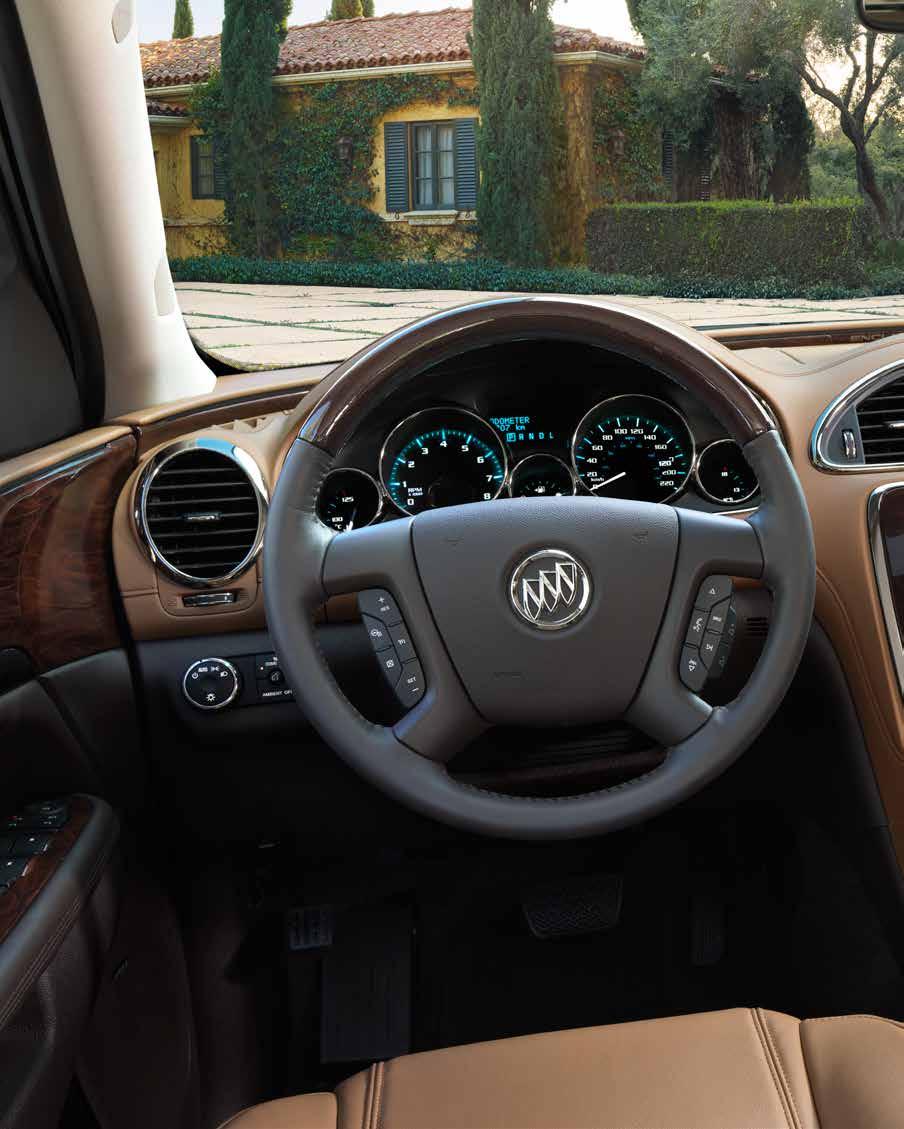 WHEN YOU ENJOY A WARM WELCOME Enter its spacious, richly appointed interior and let the Enclave s soft-touch materials, distinctive wood tones, chrome accents and ice-blue ambient