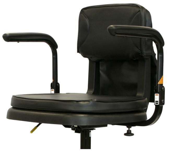 Seat Removal & Upgrades (Fig 3) To remove the seat; pull up on the yellow lever on the bottom of the