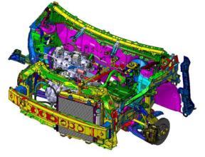 Hybrid Labcar Activities Design & creation of specific transmission between engine & gearbox Calculations (static & dynamic) Design Run-in on component test bench Mechanical integration study: