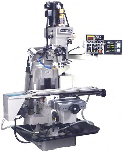 6000 RPM gearless head - up to 7 1/2 Hp spindle drive pentant with speed display, joysticks for feeds, coolant control etc