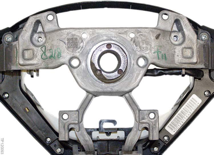 Install the new steering wheel back cover listed in the Parts