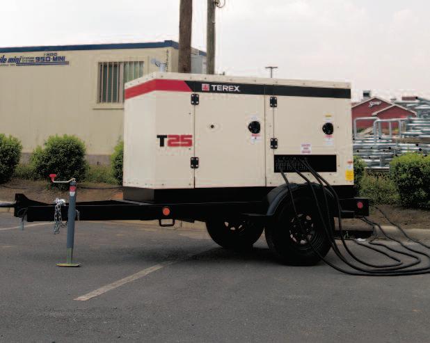 RELIABLE POWER WHERE AND WHEN YOU NEED IT Terex generators are a reliable choice for portable power on construction and