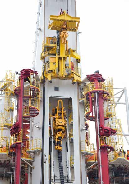 UISDRILL EEP WATER DRILLSHIP DUAL MULTI PURPOSE TOWER The vessels distinctive feature is the Dual Multi Purpose Tower (DMPT).