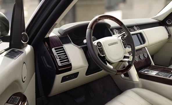 The Range Rover interior is designed to give the driver effortless control.