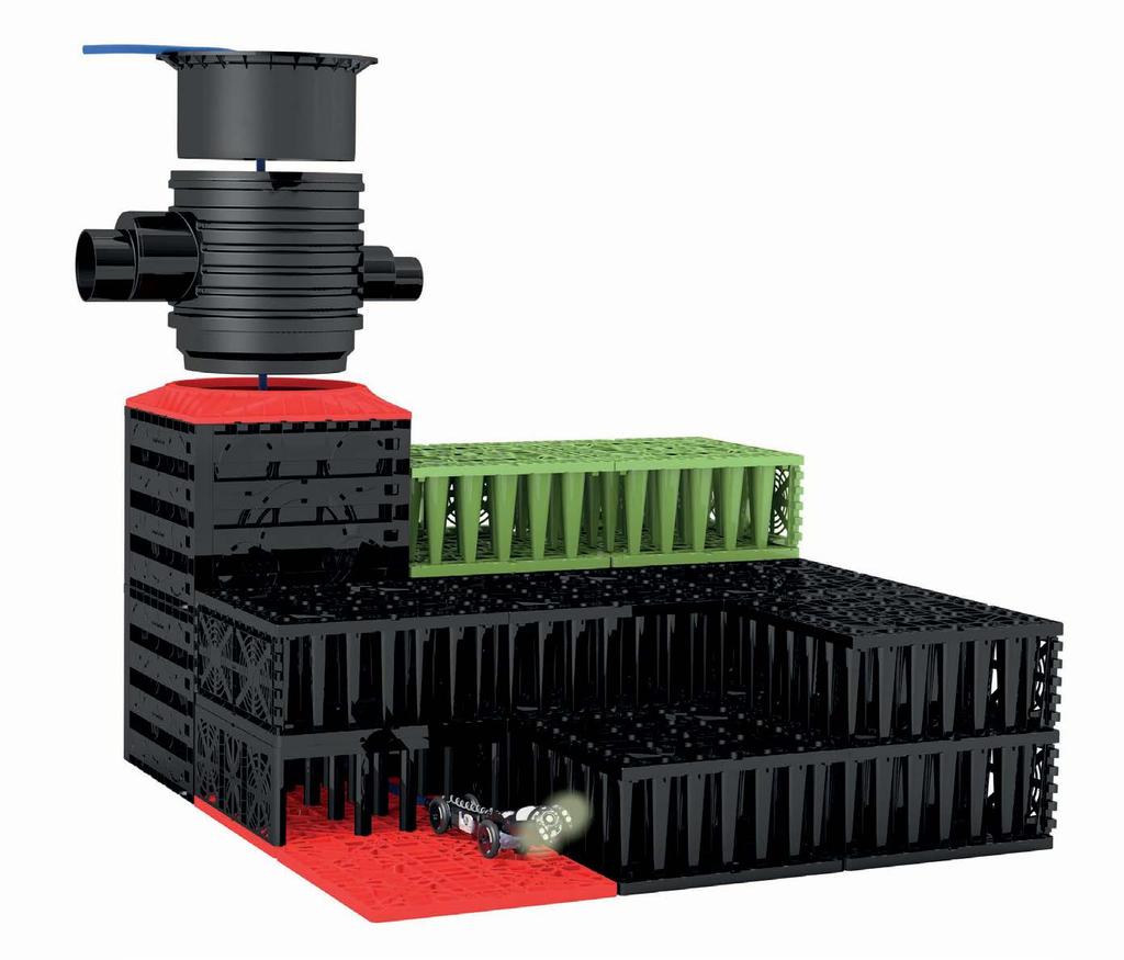 Vario 800 flex shaft system d9.4 graf ecobloc stormwater management DRAINAGE PG 10 Flexible use The GRAF Vario 800 shaft provides easy access to all EcoBloc modules.