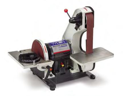 FINISHING 2"x42" BENCH BELT AND DISC SANDER 41002 Overall Dimensions (in./w x D x H) 20-1/2x22-3/4x20 Belt Size (in./w x L) 2 x 42 Belt Speed (SFPM) 3100 Belt Table Size (in.