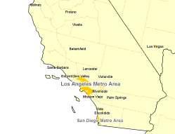 of top 10 urban areas Los Angeles Metro: 105,000 San