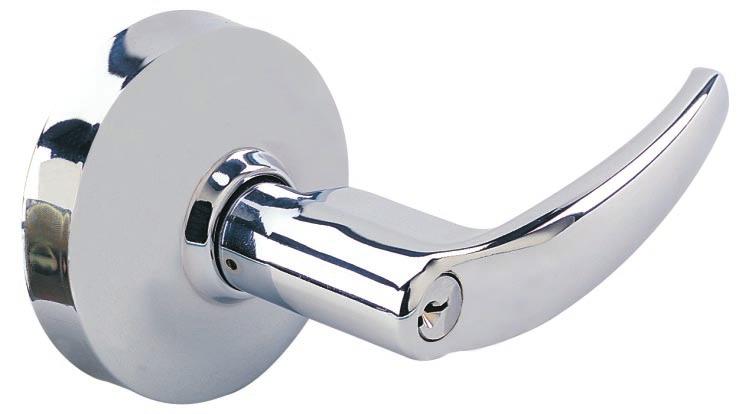 Rose diameter 3¹ ₂,lever length 4³ ₄. Fits and covers 161 cutout. Finishes: Architectural plated finishes. See page 5.