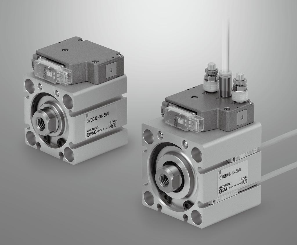 Compact Cylinder With Solenoid Valve Series ø, ø, ø, ø Valve and compact cylinder integrated for compactness