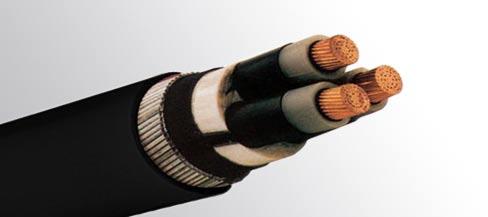 Three Core Cables to VDE 0276 APPLICATIONS The three core cables are designed for distribution of electrical power with nominal voltage Uo/U ranging from 3.6/6.6KV to 19/33KV and frequency 50Hz.