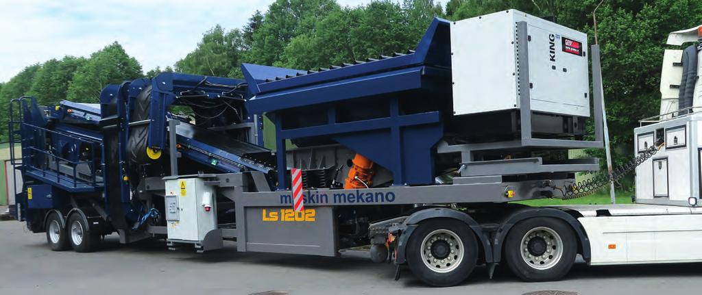 Stockpiling The Ls 0 is fitted with a rear conveyor of 8. m for great stockpiling capability.