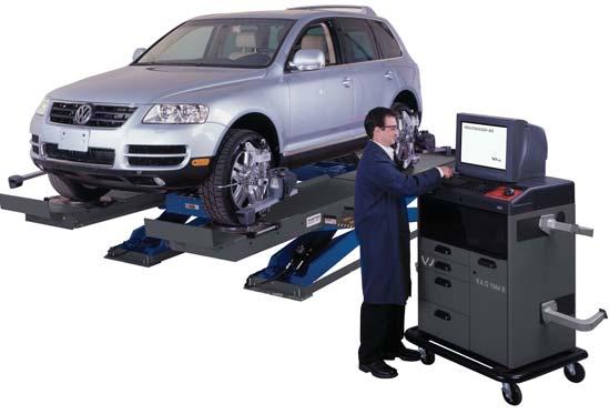 The following pages describe wheel alignment using a computer-supported wheel alignment system as an