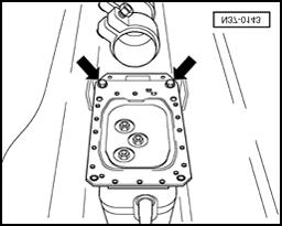 Shift mechanism, servicing Page 11 of 25 37-11 Fig. 1 Note: Removing and installing selector lever housing - Remove rear center console. - Remove hex nut with shoulder.