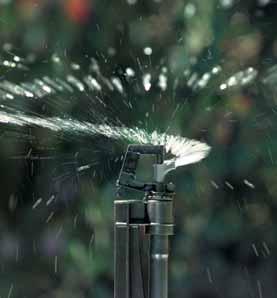 Rotor Rain Mini Sprinklers Low trajectory, large droplet mini sprinkler. C Frame design for strength and high distribution uniformity.