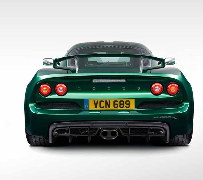 From headlights to rear wing, the aggressive stance of the Lotus Exige underlines a performance pedigree few can match.