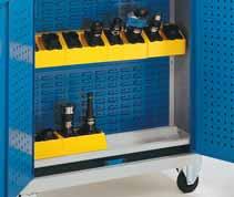 This enables longer tools to be stored vertically. Please order CNC tool block and tool holder inserts separately.