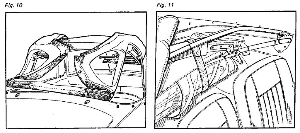 Stowage Fig. 12 Tonneau Cover Fig.13 Stowage bags are provided to protect the components of the hood and covers when not in use.