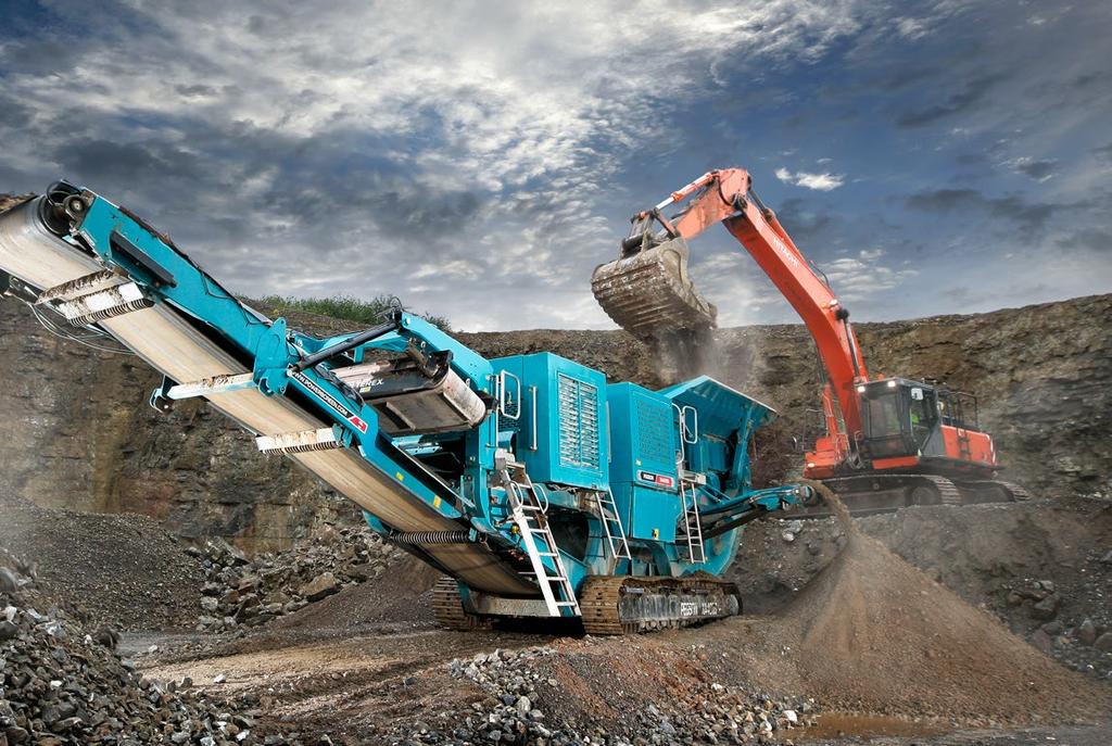 POWER AT WORK Stone crusher powered by