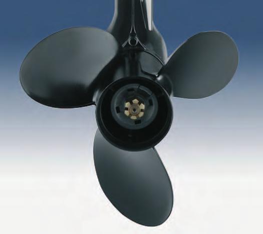 Suzuki engineered a new highly effi cient propeller that takes advantage of this torque to provide faster