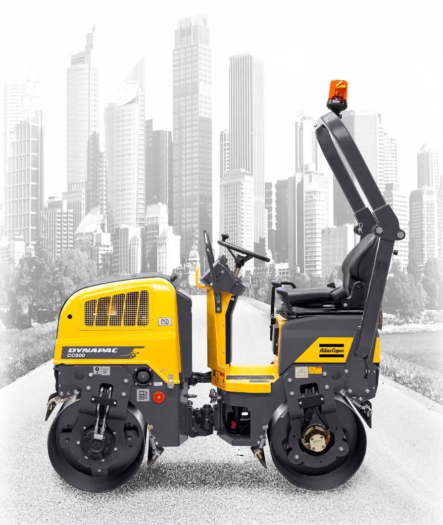 Dynapac CC800 CC900 CC900S CC1000 Experience is the base of excellence. Dynapac will always help you to reach perfection. ON TIME AND ON BUDGET Standard foldable ROPS.