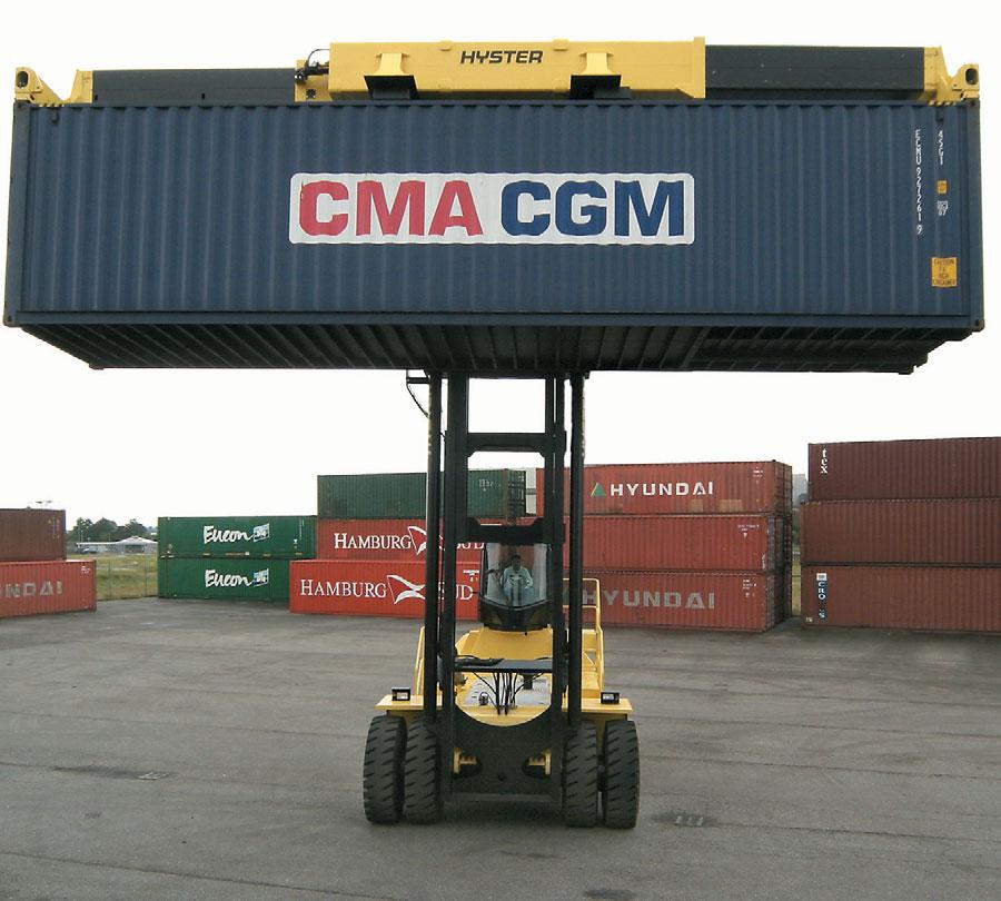 Mast and Capacity Information Stacking heights up to 5-high 9 6 containers. Ability to stack up to 40 tonne containers.