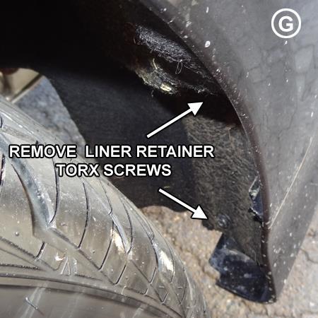 Rear Mud Flap Installation Remove the rear tires to allow access to rear wheel well area.