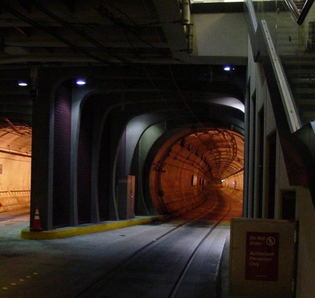 When a tunnel is bored, surface disturbance is typically limited to stations and portals.