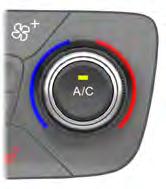 Climate Control F G H I J K A/C: Press the button to switch the air conditioning on or off. Air conditioning cools your vehicle using outside air.