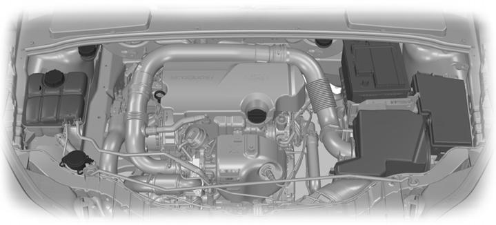 Maintenance UNDER HOOD OVERVIEW - 1.0L ECOBOOST A B C D E I H G F E141341 A B C D E F G H I Brake and clutch fluid reservoir (right-hand drive). See Brake Fluid Check (page 219).