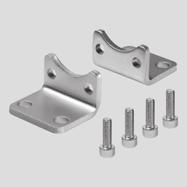 Flat cylinders DZH - Inch Series Accessories Foot mounting HZS, narrow Material: Steel Free of copper, PTFE and silicone Dimensions and ordering data For AB AH AO AT AU E1 SA TR XA CRC 1) Weight Part