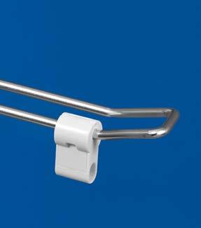 Si applica nella parte frontale del gancio. Dimensioni 33 x 33 mm. Plastic lock to protect products on eurohooks from theft. Includes key. It is applied on the front of the hook.