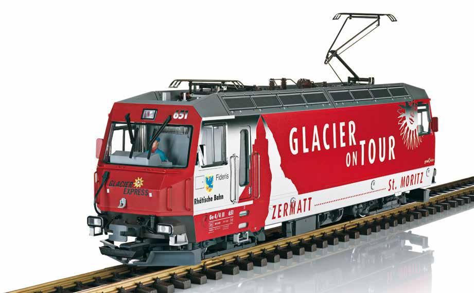 Rhaetian Railroad (RhB) RhB Electric Locomotive, Road Number Ge 4/4 III 651 (Glacier on Tour).