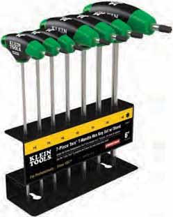 17 JTH6M8 8 mm 6" (152 mm).35 JTH6M10 10 mm 6" (152 mm).48 T-Handle Hex-Key Set with Stand TORX Metal stand for convenient mounting on bench or wall.