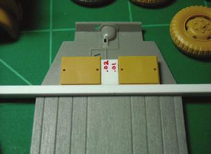 Please note that the tan pieces are from the base Tamiya kit, the gray ones are