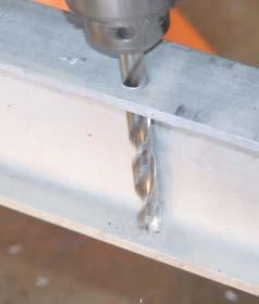 It is important to drill straight up and down. You will be putting a pinch plate on the bottom holes.