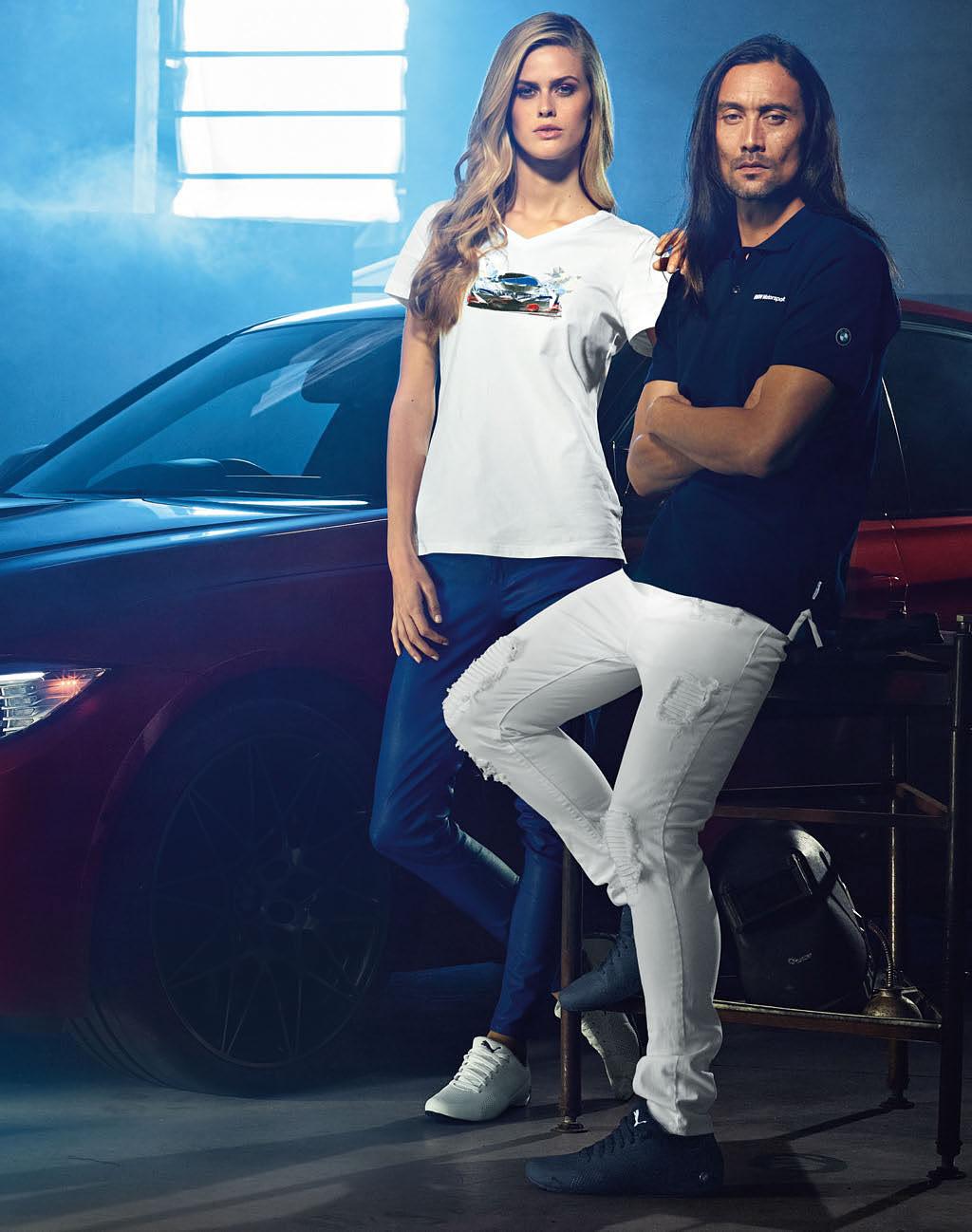 BMW LIFESTYLE I BMW MOTORSPORT COLLECTION BMW Motorsport Polo Shirt, ladies. Tailored polo shirt with five-button placket. Mesh-look BMW Motorsport stripes on the front.