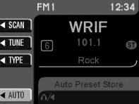 Entertainment Systems Setting memory preset stations 1. Select the frequency band with the AM/FM select control. 2. Select a station.