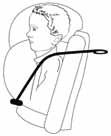 Section 8: HARNESS MODE Adjusting the Harness 3 3. Pull the handle away from the seat back and move the head restraint up or down. The harnesses will move up and down with the head restraint.